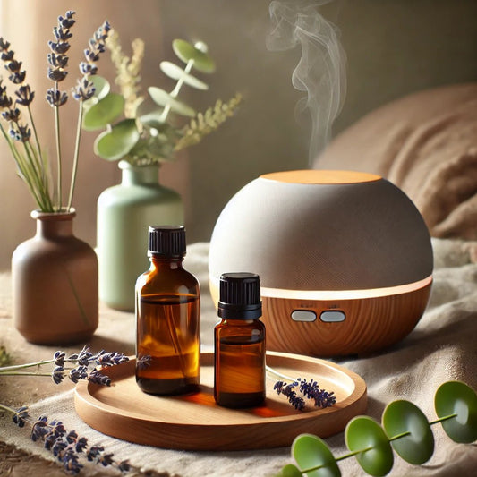 Essential oils with a diffuser